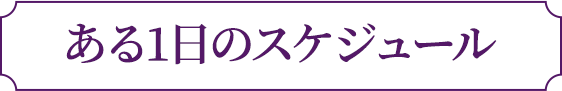 ある1日のスケジュール